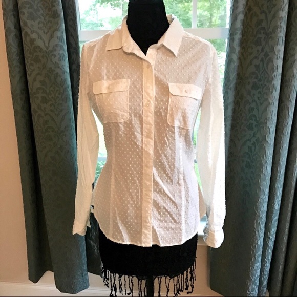 NWT💥Loft Collared Button-Down - Picture 3 of 6